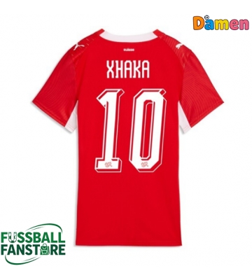 Schweiz Granit Xhaka #10 Replik Heimtrikot Damen WM 2026 Kurzarm